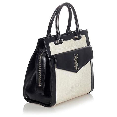 borsa ysl bianca e nera|Borse a mano YVES SAINT LAURENT .